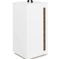 Réservoir à granulés - rangement à pellets 45 kg blanc 36 x 36 x 76 cm