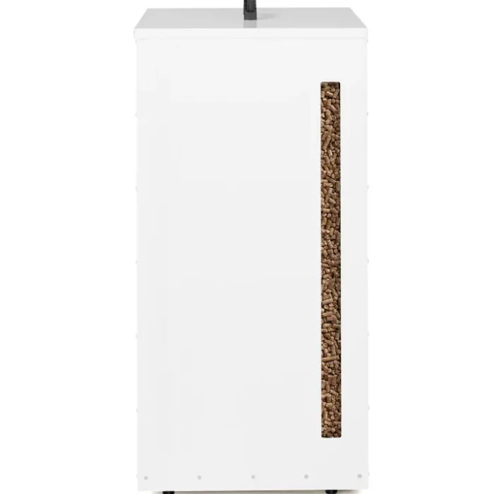 Réservoir à granulés - rangement à pellets 45 kg blanc 36 x 36 x 76 cm