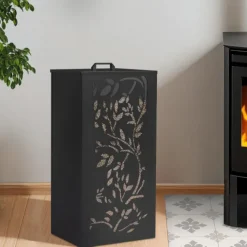 Réservoir à granulés pour rangement de pellets en intérieur, pour 45 kg, avec motif floral et transparent