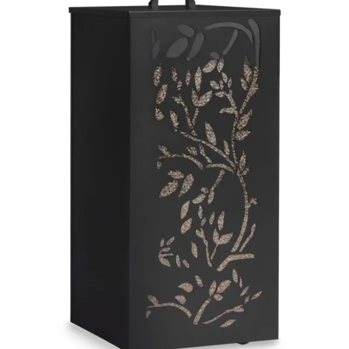Réservoir à granulés pour rangement de pellets en intérieur, pour 45 kg, avec motif floral et transparent