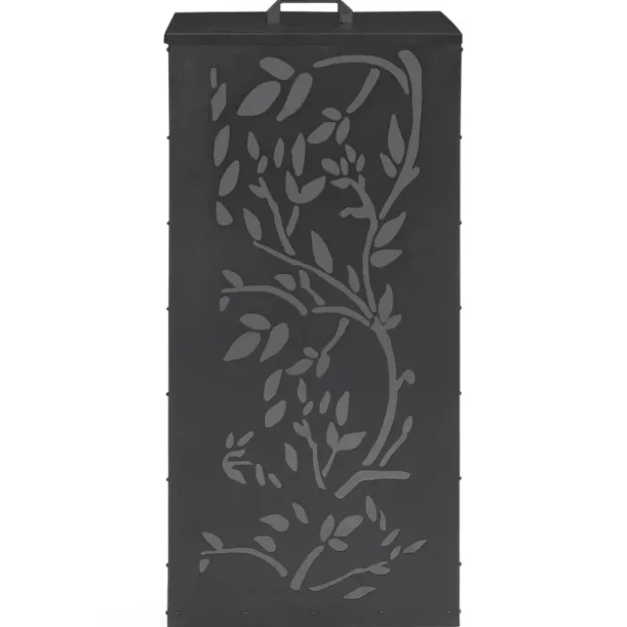 Réservoir à granulés pour rangement de pellets en intérieur, pour 45 kg, avec motif floral et transparent