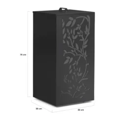 Réservoir à granulés pour rangement de pellets en intérieur, pour 45 kg, avec motif floral et transparent