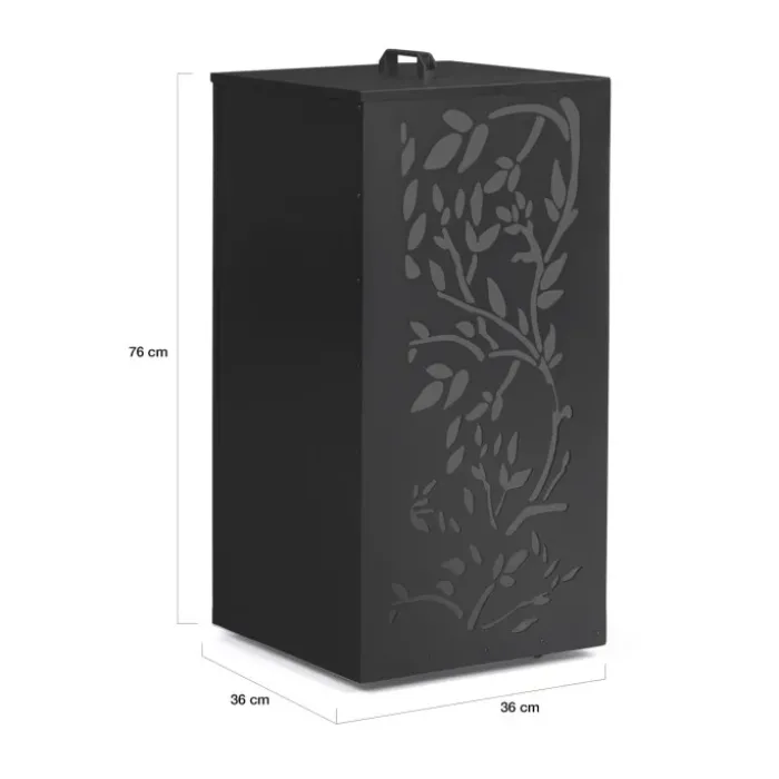 Réservoir à granulés pour rangement de pellets en intérieur, pour 45 kg, avec motif floral et transparent