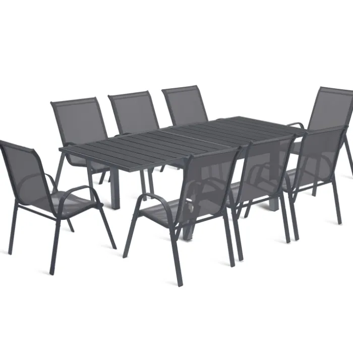 Salon de jardin avec table extensible 8 places
