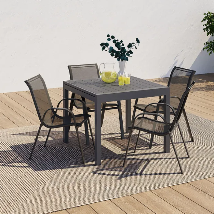 Salon de jardin avec table extensible 8 places