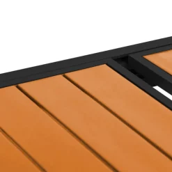 Salon de jardin bois et noir extensible