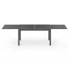 Salon de jardin gris anthracite avec table extensible et 12 chaises