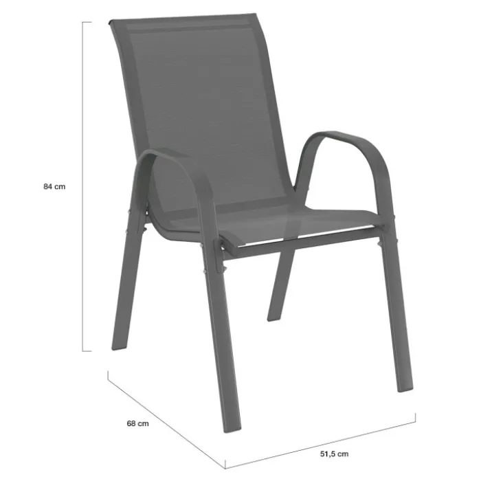 Salon de jardin gris anthracite avec table extensible et 12 chaises