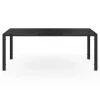 Salon de jardin noir table 190 cm et 8 chaises empilables