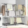 Séchoir à linge pliable extensible 40M gris 3 niveaux
