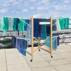 Séchoir design imitation bois pliable
