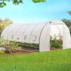 Serre de jardin blanche 18 m² 3x6 m