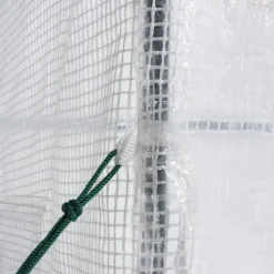 Serre de jardin blanche avec porte et fenêtres relevables