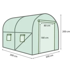 Serre de jardin blanche 6m² 3x2m