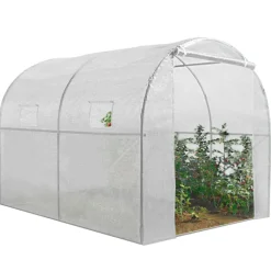 Serre de jardin tunnel blanche 6m2