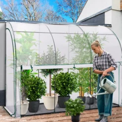 Serre murale pour hivernage des plantes