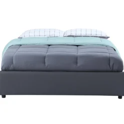 Sommier coffre de rangement 160x200 cm gris