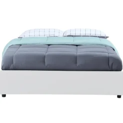 Sommier coffre de rangement 140x190 cm blanc