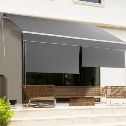 Store banne gris anthracite 4x3 m