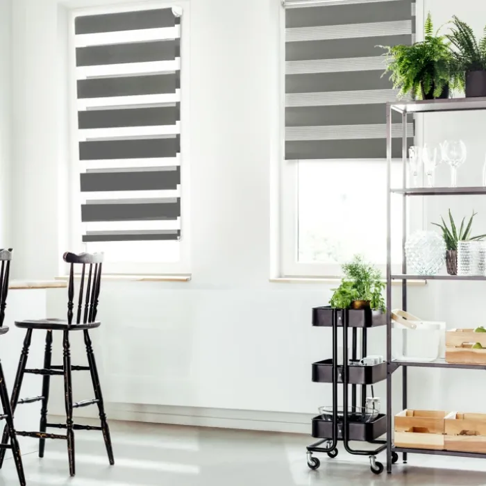 Stores jour nuit gris 55x 170 cm