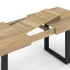 Table à manger 4 à 8 personnes bois et noir