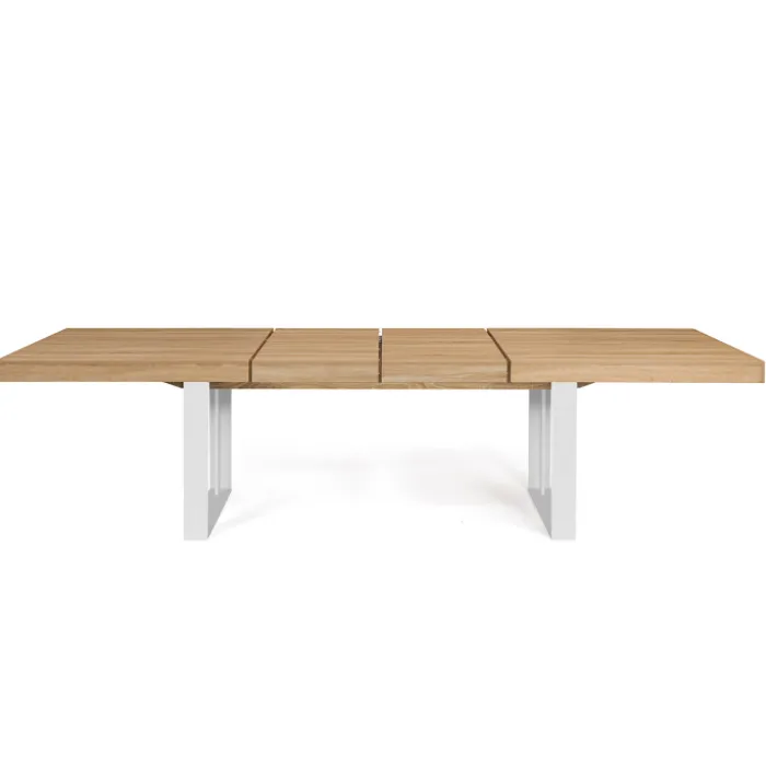 Table à manger 10 à 12 personnes bois et blanc