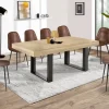 Table à manger 10 à 12 personnes bois et noir