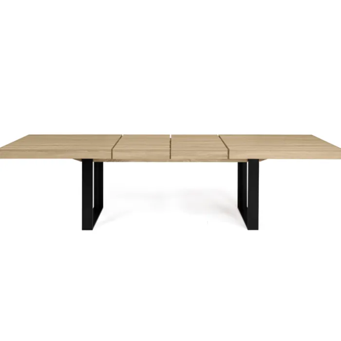 Table à manger 10 à 12 personnes bois et noir