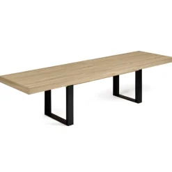 Table à manger 10 à 12 personnes bois et noir