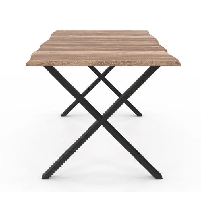 Table à manger 6 personnes avec pieds en forme de X