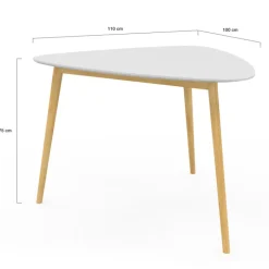 Table à manger 4 personnes plateau blanc