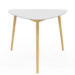 Table à manger 4 personnes plateau blanc
