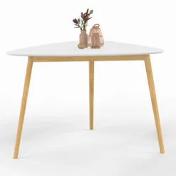 Table à manger 4 personnes plateau blanc