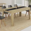 Table à manger 8 personnes hêtre et noire