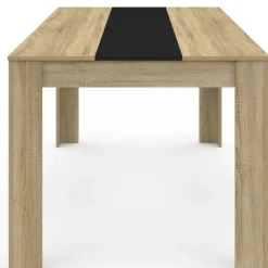 Table à manger 8 personnes hêtre et noire