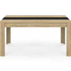 Table à manger 8 personnes hêtre et noire
