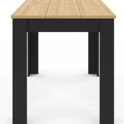 Table à manger 110 X 70 cm noir et bois