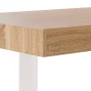 Table à manger bois 6 personnes pieds blancs
