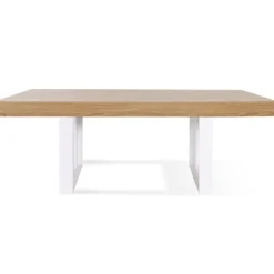 Table à manger bois 10 personnes pieds blancs