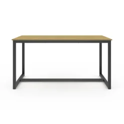 Table à manger bois et métal noir 150 cm