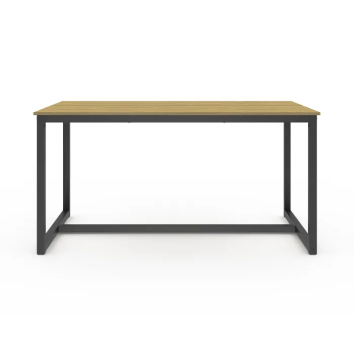 Table à manger bois et métal noir 150 cm