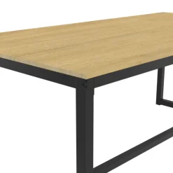 Table à manger bois et métal noir 150 cm