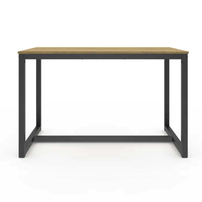 Table à manger bois et métal noir 120 cm