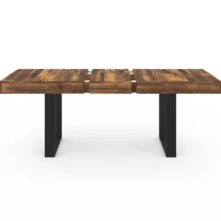 Table à manger bois foncé extensible 4-8 personnes 160-200 cm