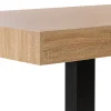 Table à manger bois imitation hêtre 6 personnes