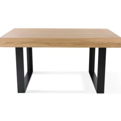 Table à manger bois imitation hêtre 6 personnes