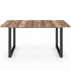 Table à manger effet bois brut 6 personnes
