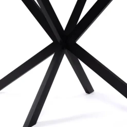 Table à manger effet marbre blanc