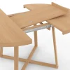 Table à manger extensible ronde 4-8 personnes bois effet hêtre 110-150 cm