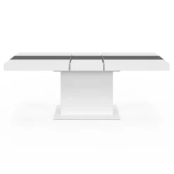 Table à manger extensible rectangle blanche 160x200 cm
